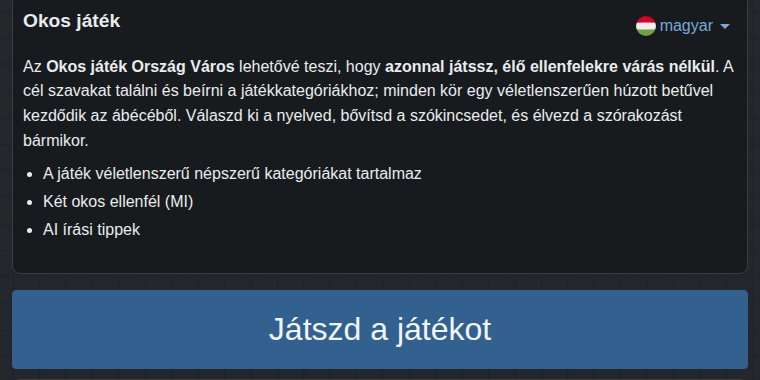 Az okos játék kezdete