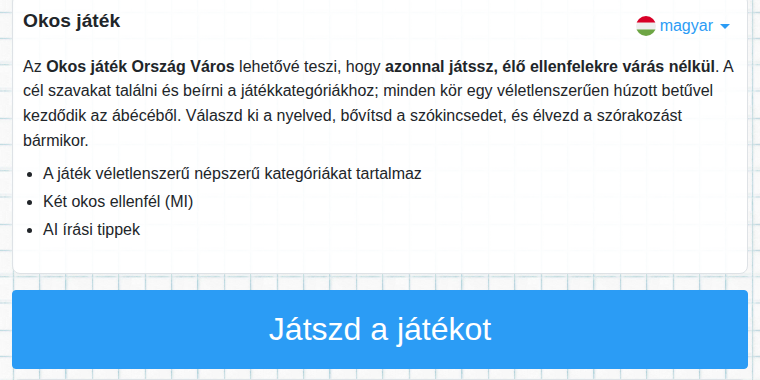 Az okos játék kezdete